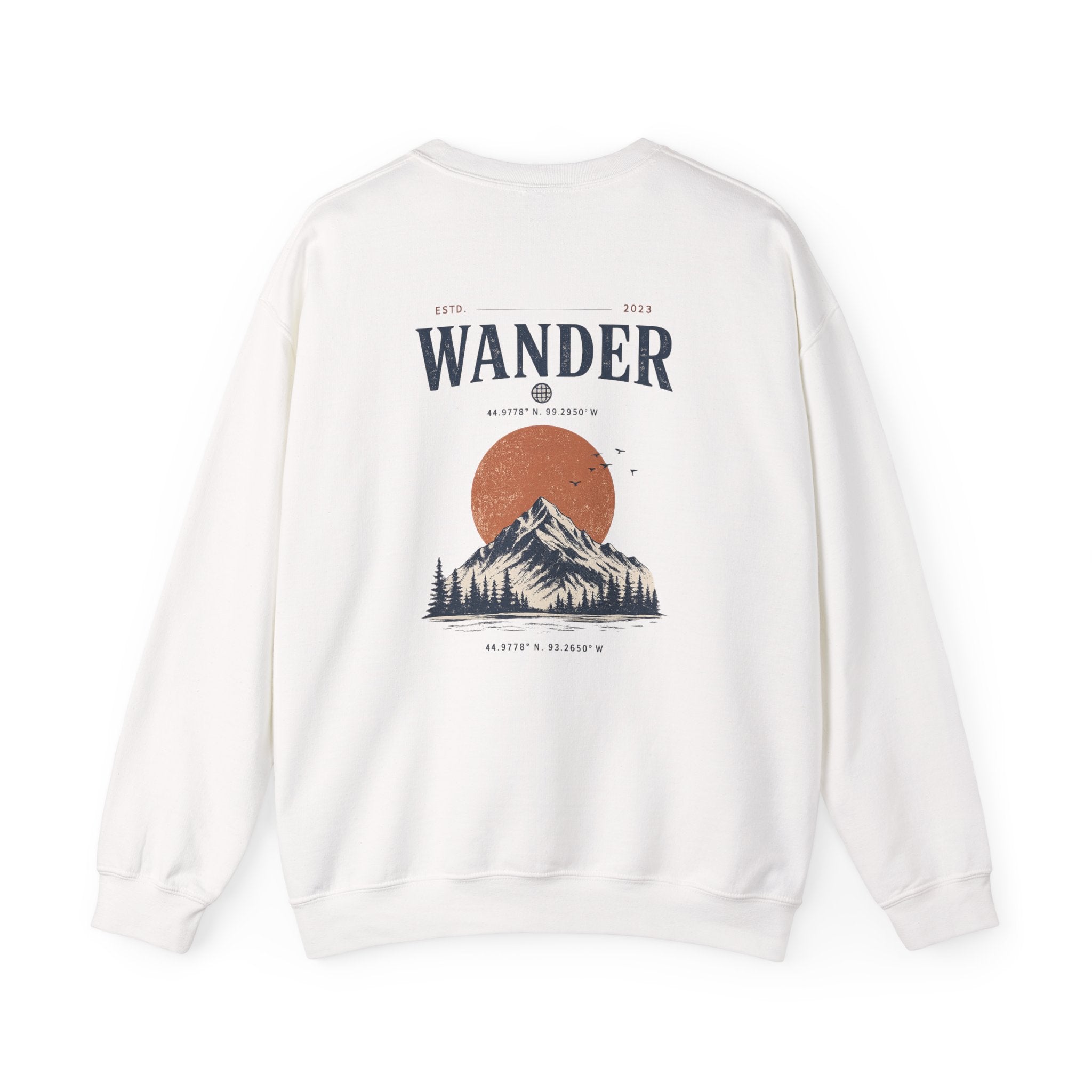 Wander Mountain Crewneck Sweatshirt — Vintage Sun & Peak Graphic