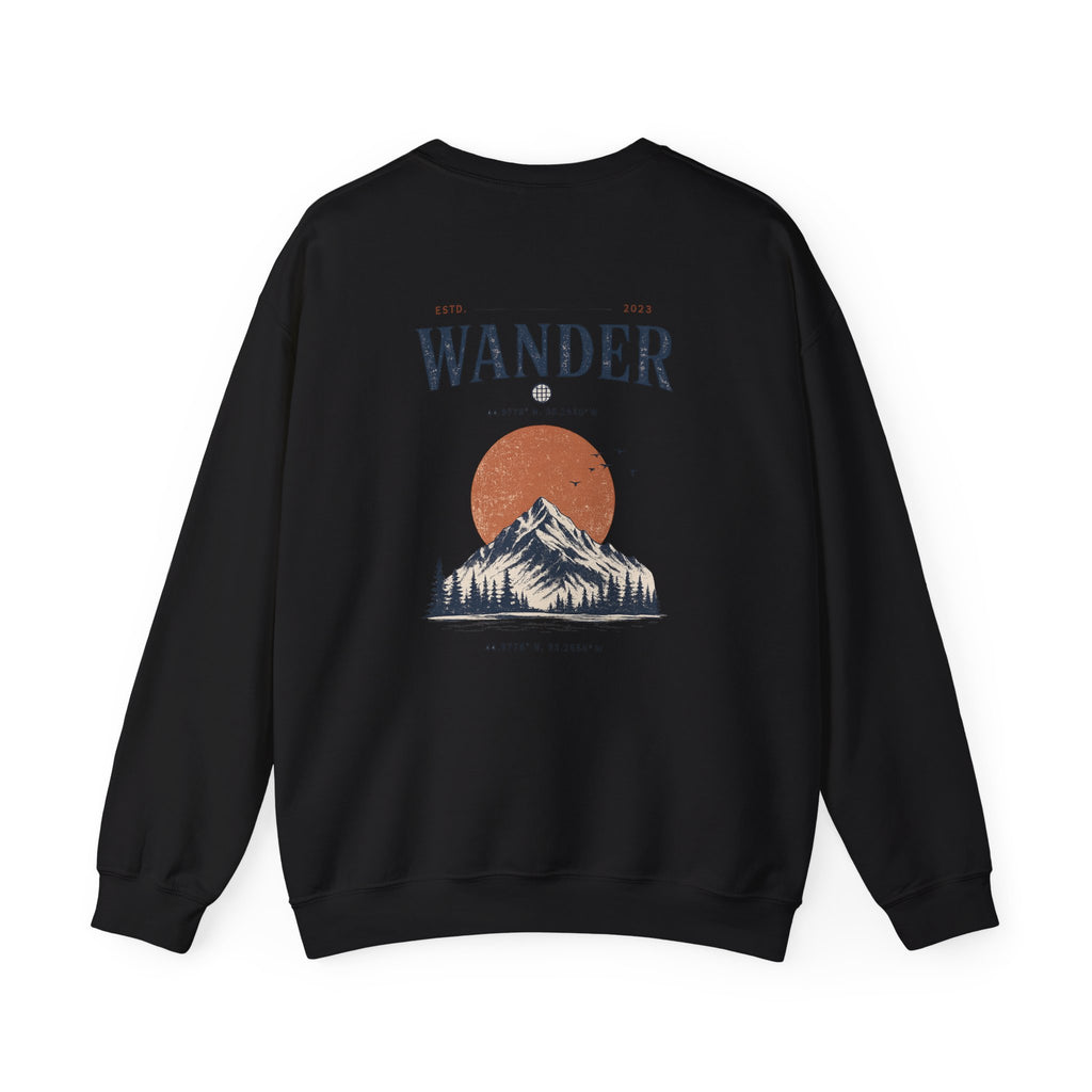 Wander Mountain Crewneck Sweatshirt — Vintage Sun & Peak Graphic
