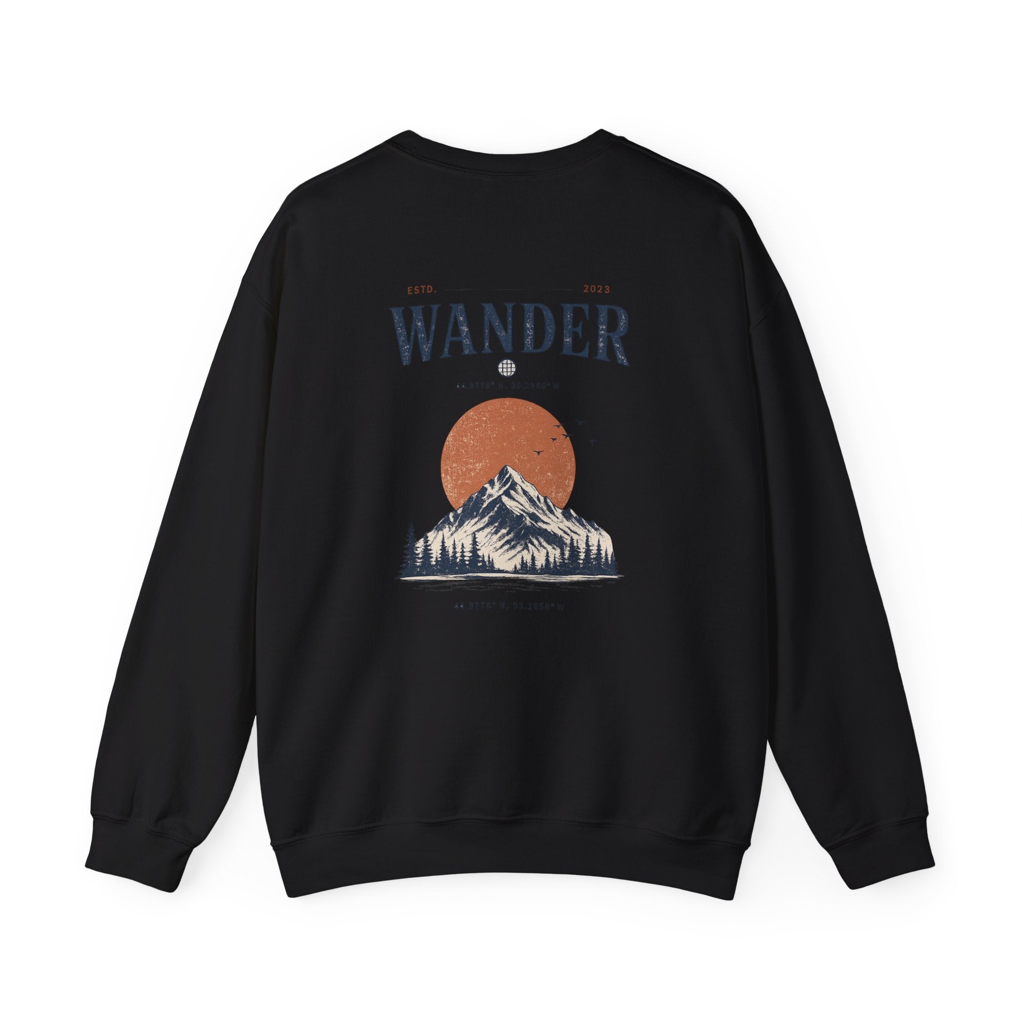 Wander Mountain Crewneck Sweatshirt — Vintage Sun & Peak Graphic