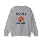 Wander Mountain Crewneck Sweatshirt — Vintage Sun & Peak Graphic