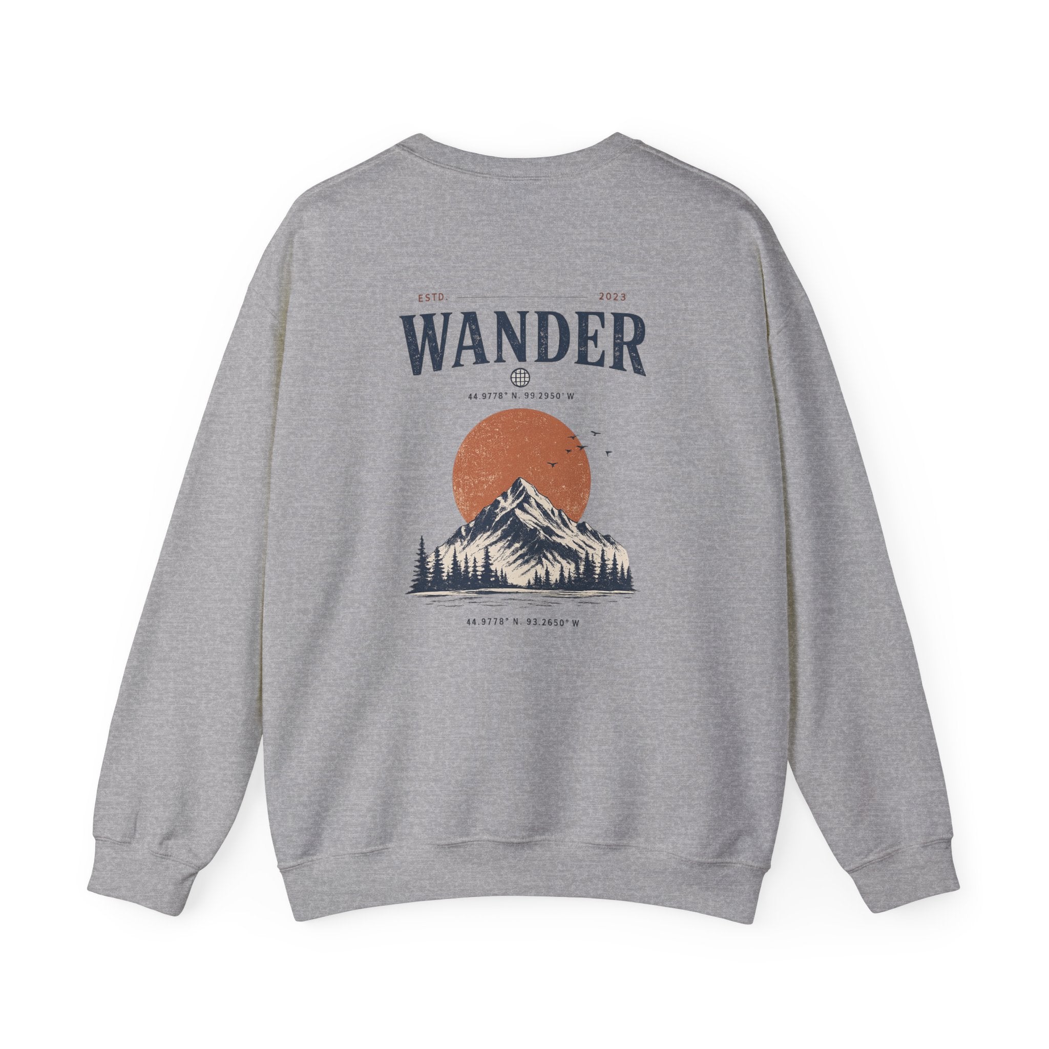 Wander Mountain Crewneck Sweatshirt — Vintage Sun & Peak Graphic