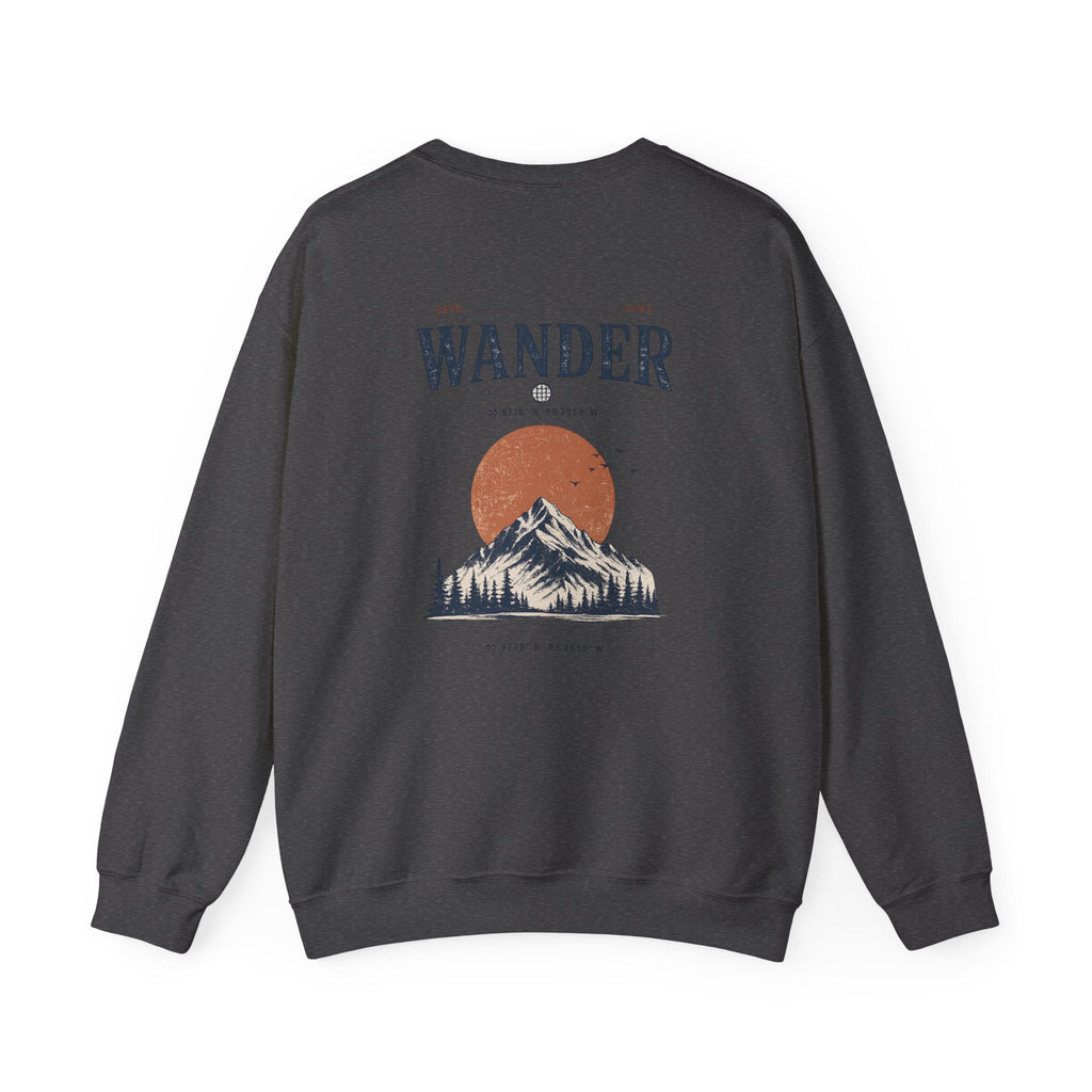 Wander Mountain Crewneck Sweatshirt — Vintage Sun & Peak Graphic